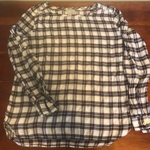 Plaid LOFT Blouse